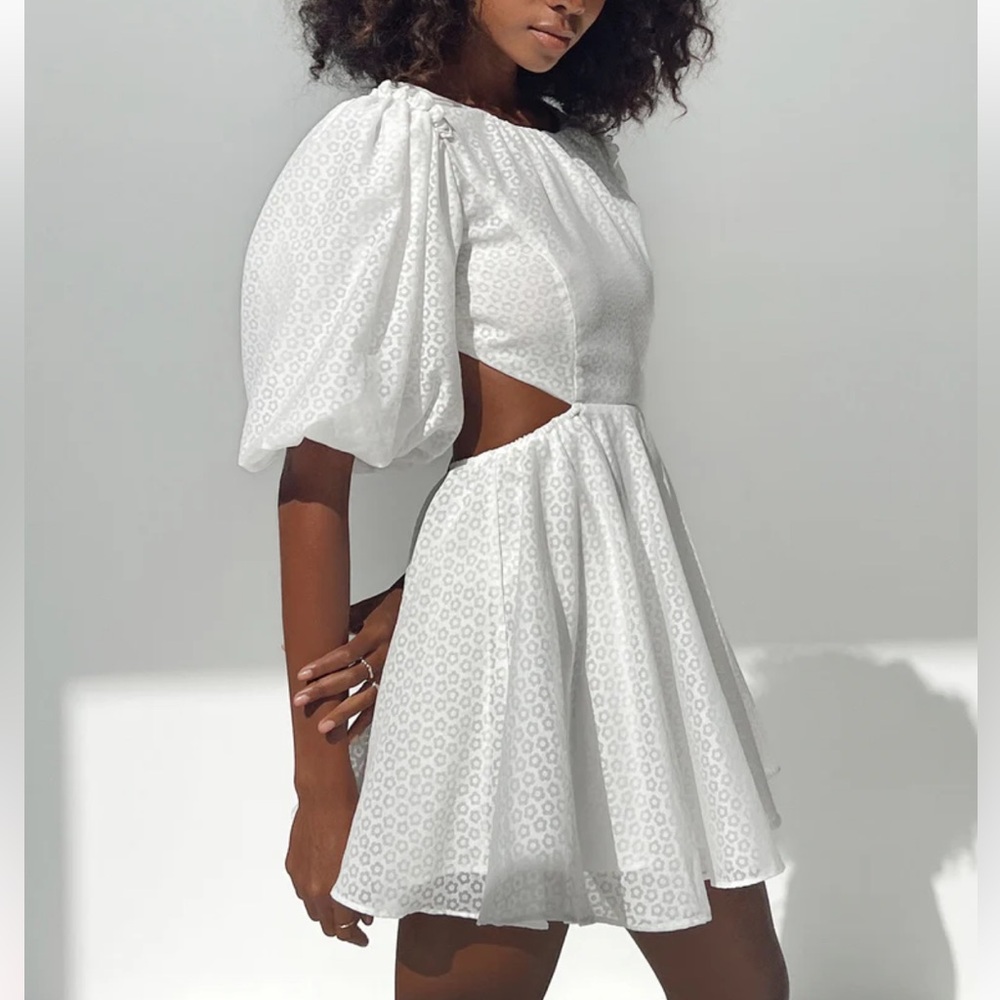 NWT Princess Polly Marano Mini Backless Dress White Size 4